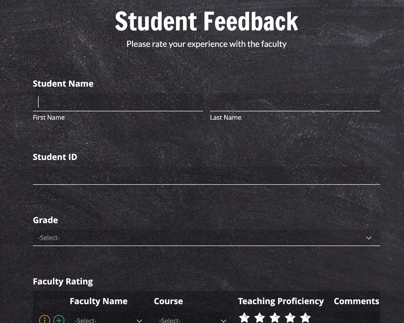 Education form templates